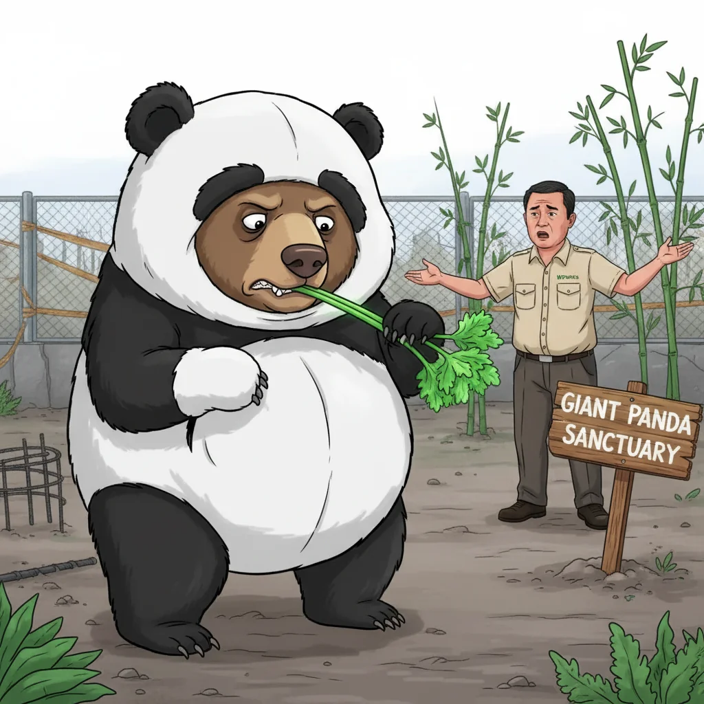 Singapore Replaces Giant Pandas With Costumed Sun Bears To Save On Imported Bamboo.