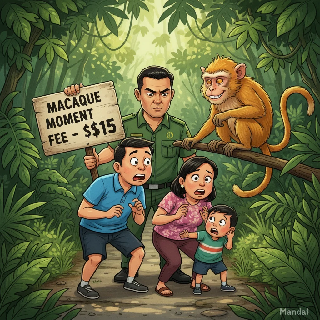 Mandai Now Charging S$15 for Direct Eye Contact With A Native Monkey
