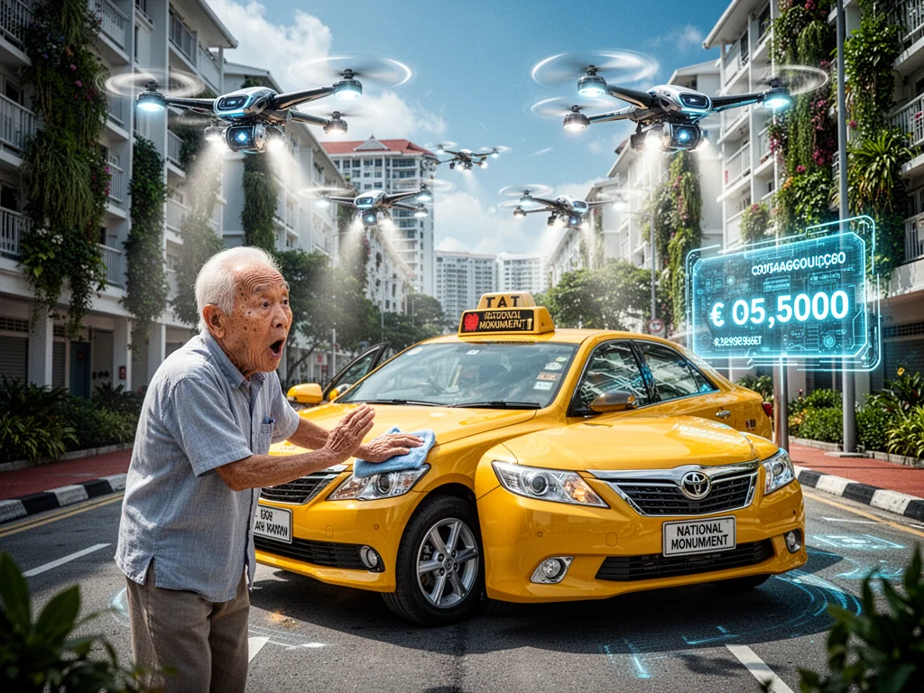 Singapore's Last 5 Yellow-Top Taxis Declared National Monuments, To Be Protected By Drone Patrols And COE Price Hikes