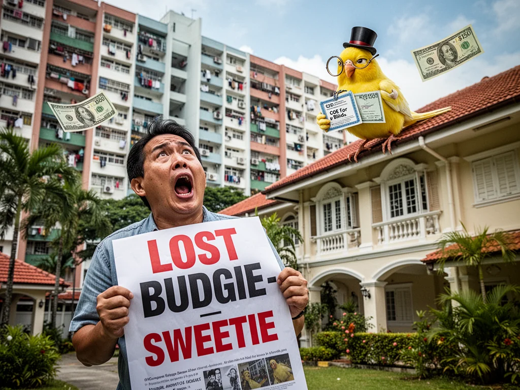 Lost Budgie Sparks Bedok Panic: Singaporeans Demand COE For Birds.