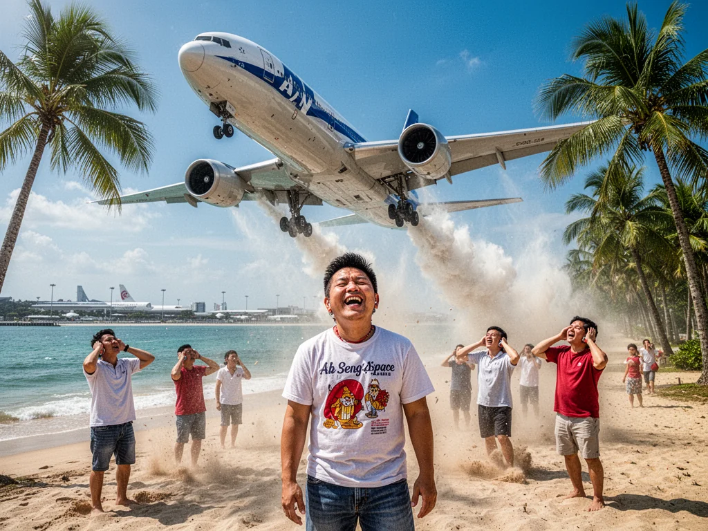 Singapore Masochists Gather To Watch Planes Carry Luckier People To Freedom