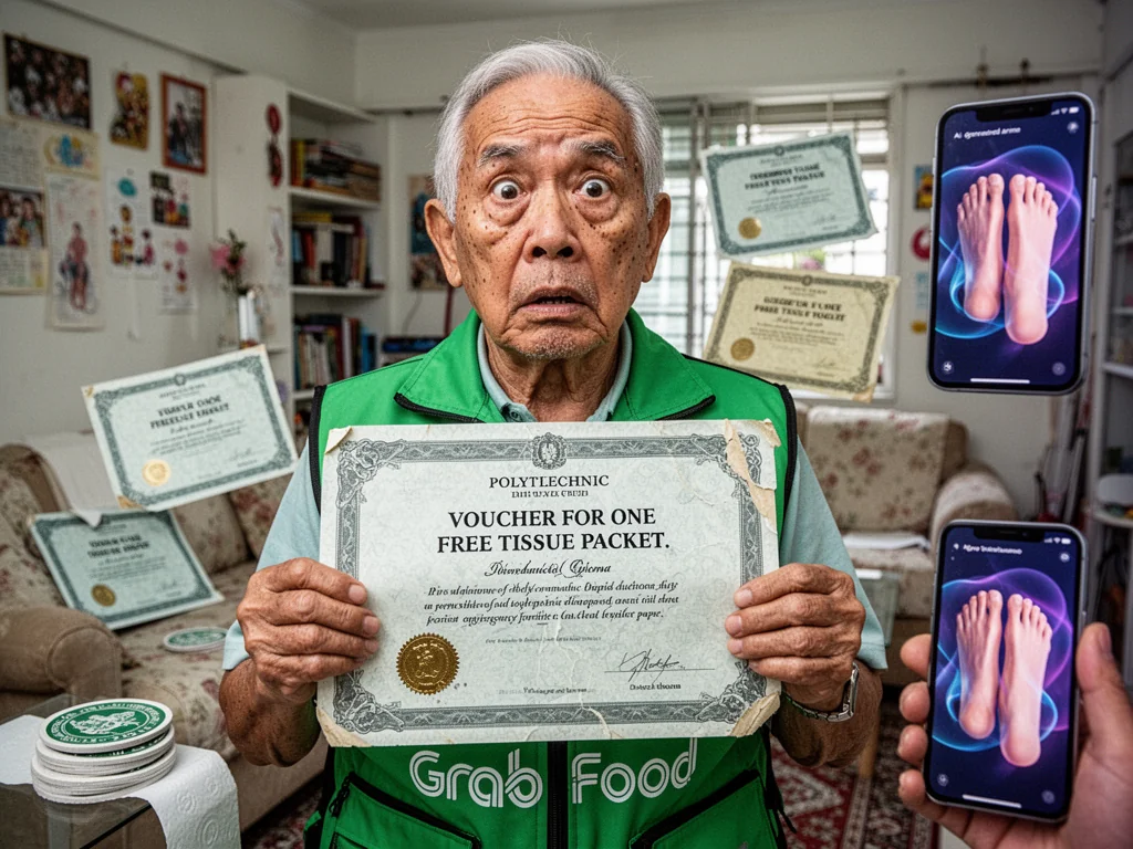 Sinkies Shocked To Learn Their Obsolete Poly Diplomas Are Now GrabFood Licenses