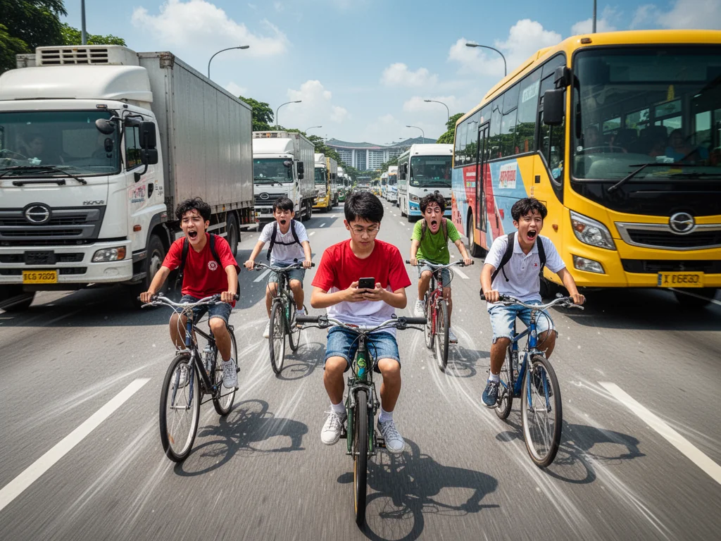 Sinkies Proudly Offer Unprotected Brains To Jurong West Asphalt