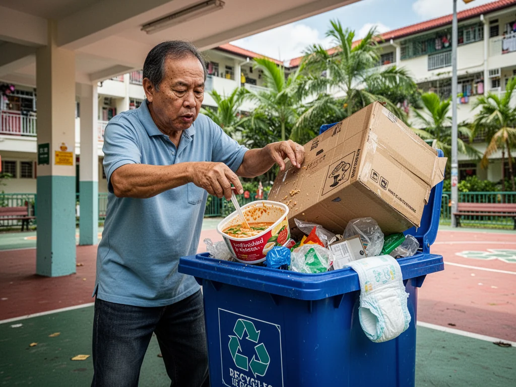 Sinkies mistake blue recycling bins for portals to another dimension