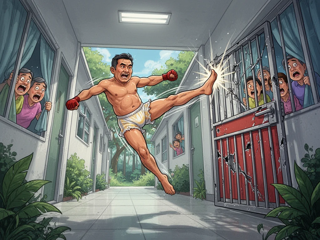 Tengah Sinkie Claims Briefs-Only Door Kicking Is New Forest-Town Lifestyle