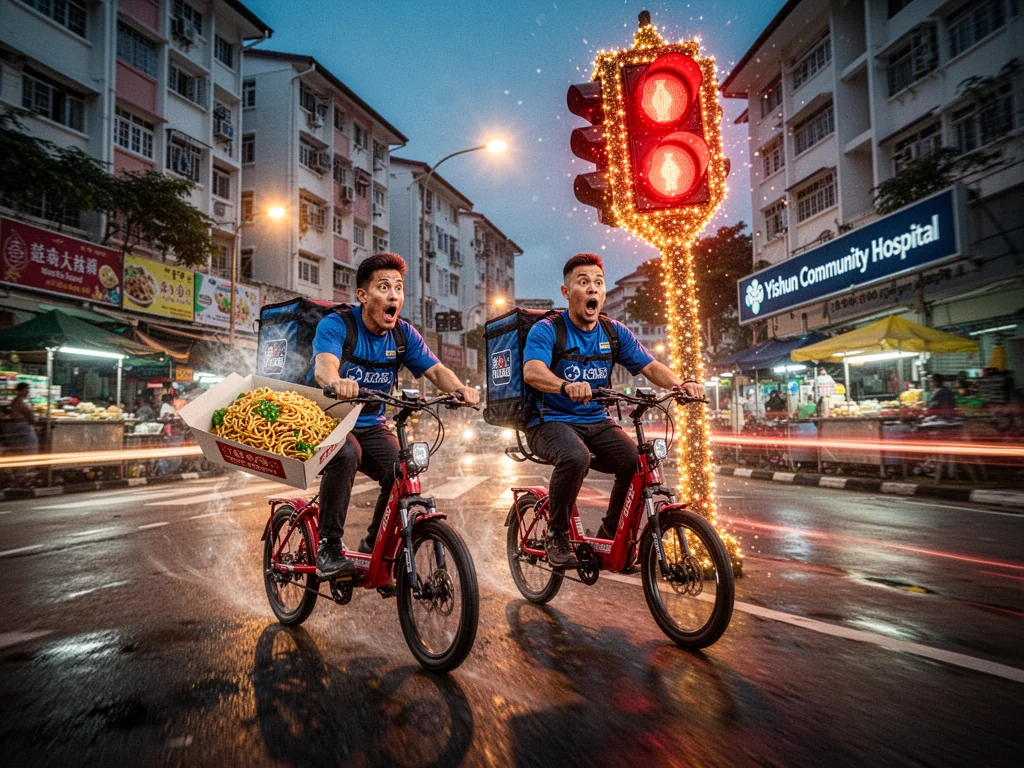 Yishun PAB Sinkies Prove Traffic Lights Are Merely Festive Decorations
