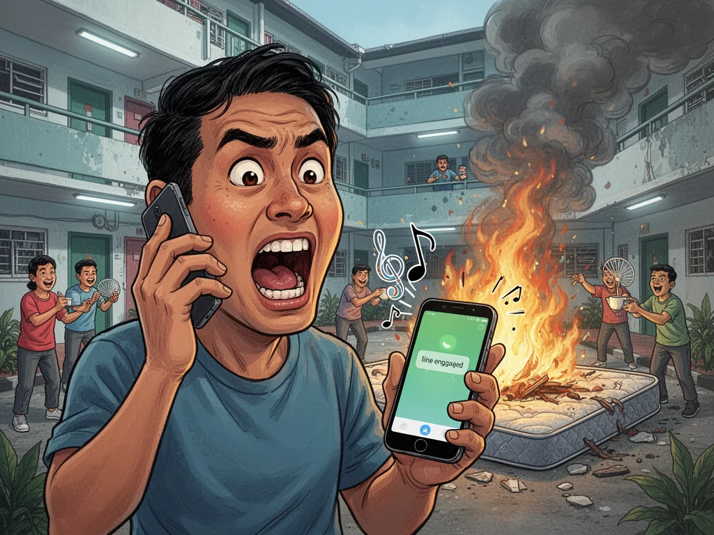Singaporeans Told To Extinguish Own Fires As SCDF Line Engaged
