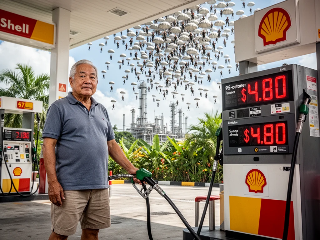 Trump Sends Paratroopers To Iran To Lower Sinkie Petrol Prices