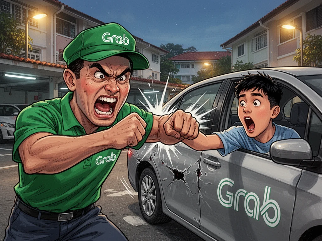 Grab Driver Offers Free Face Punch After Teen Slams Door