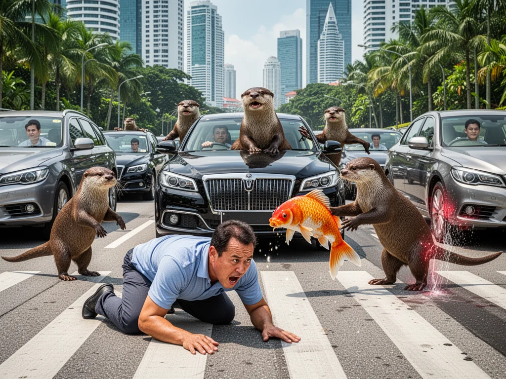 LTA Introduces Death Penalty for Honking at Crossing Otter Overlords