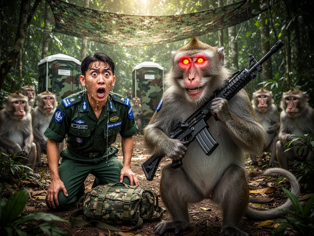 Pussy Recruit Surrenders SAR21 To Alpha Macaque After Sustaining Fierce Hiss
