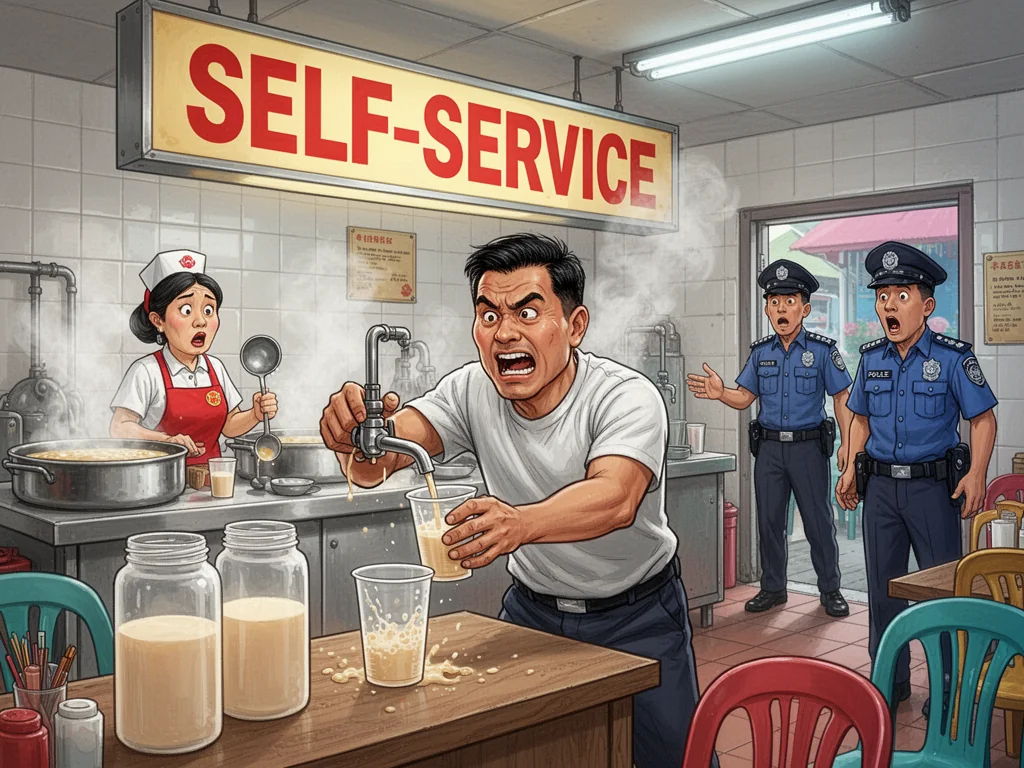 Man Arrested After Misinterpreting ‘Self-Service’ Sign At Soy Milk Shop