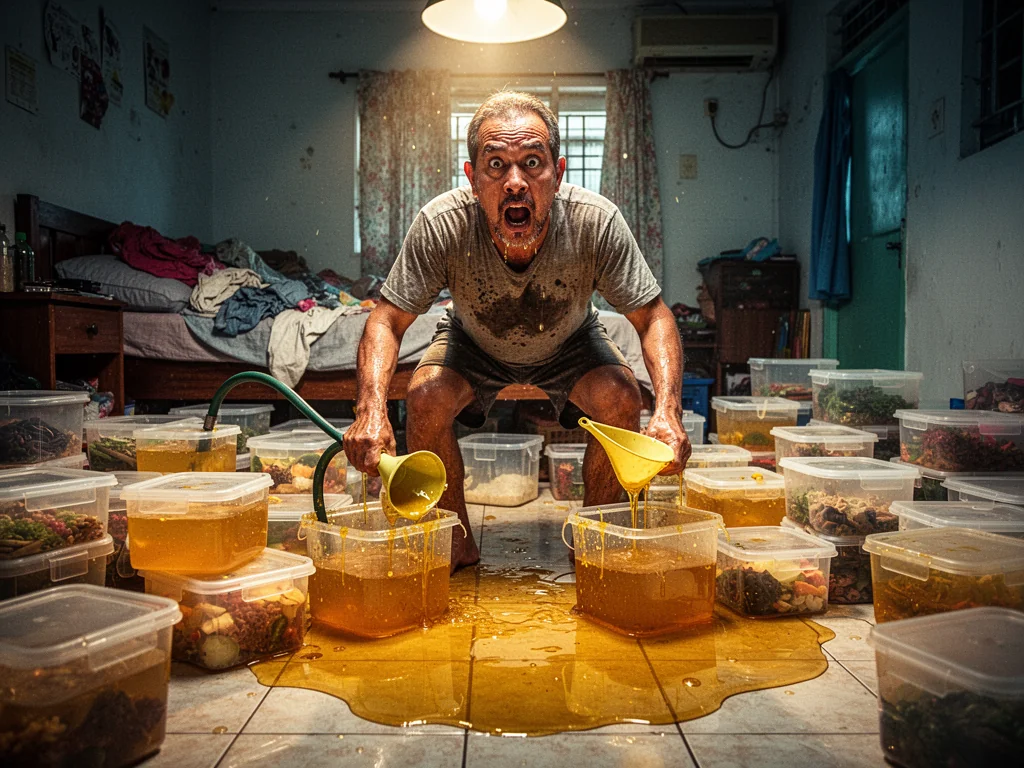 Sinkie Man Hoards 400 Liters Of Petrol In Tupperware Containers