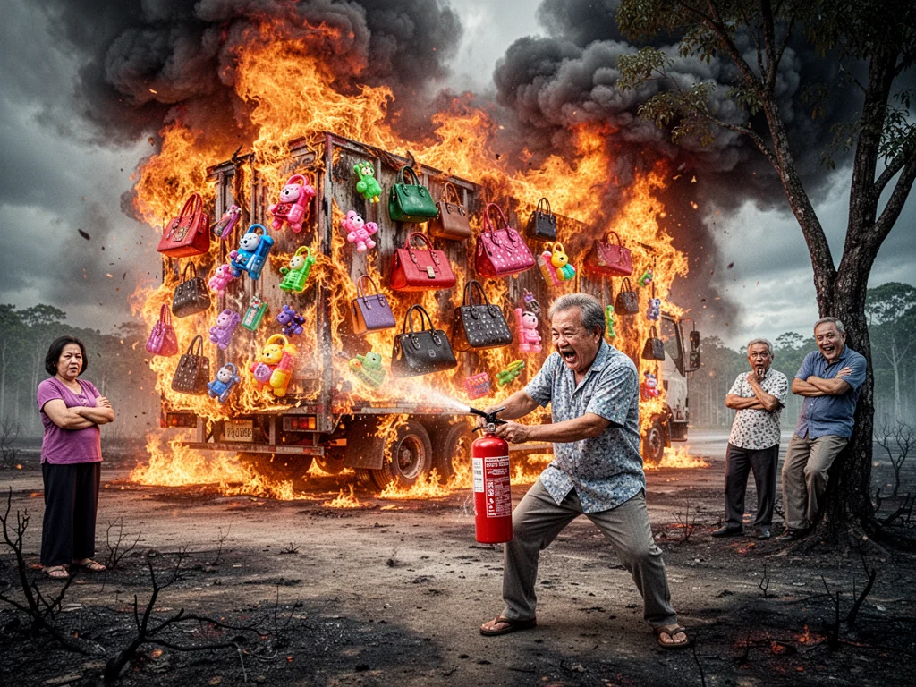 Sembawang Trailer Fire Successfully Delivers Your Taobao Trash To Hell
