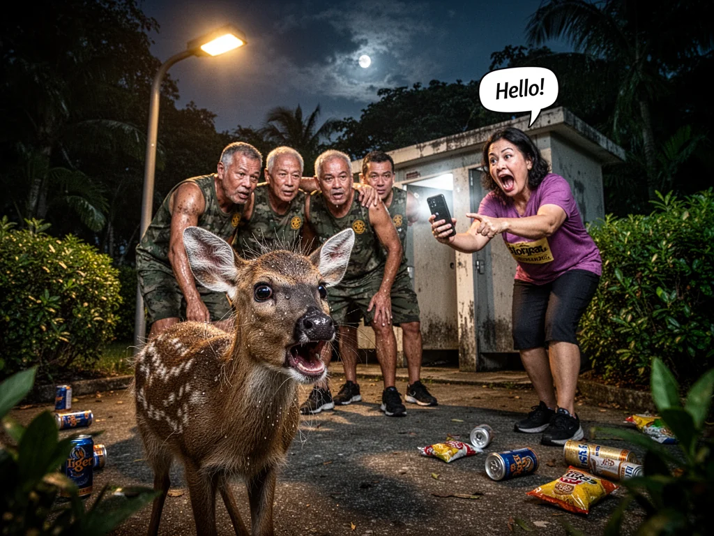 Rare Mousedeer Spotted At 3am Traumatized By Pasir Ris Circle Jerk