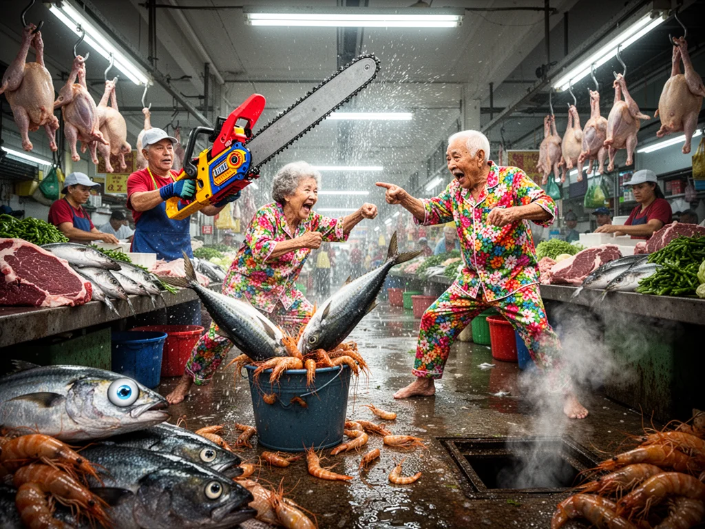 Auntie Declares War Over Fifty Cents Discount on Mangled Sea-Bass