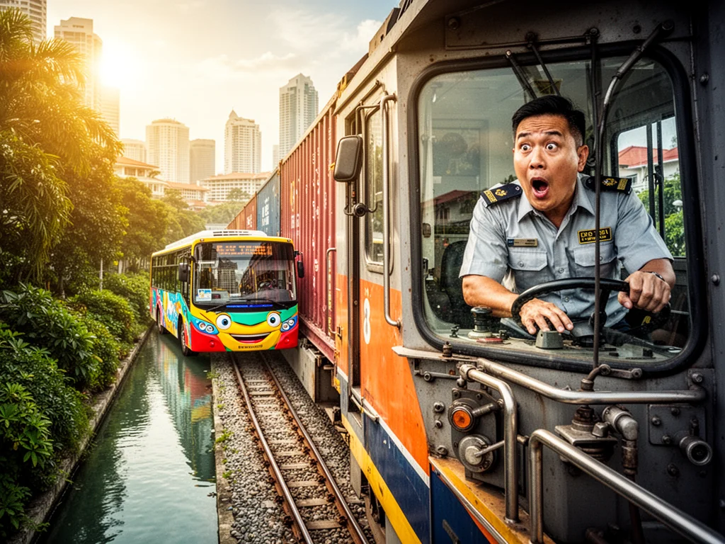 Bangkok Police Charge Train Driver For Staying On Its Own Tracks