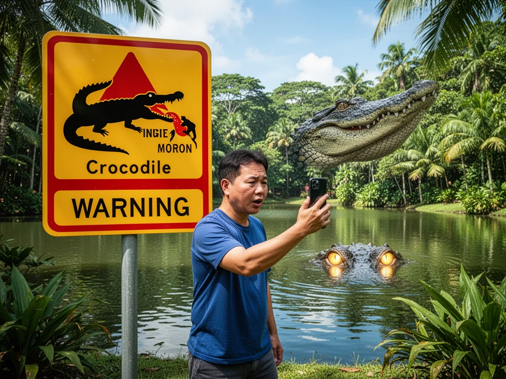 NParks Crocodile Warning Signs Now Officially Recognised As Darwinist Filters