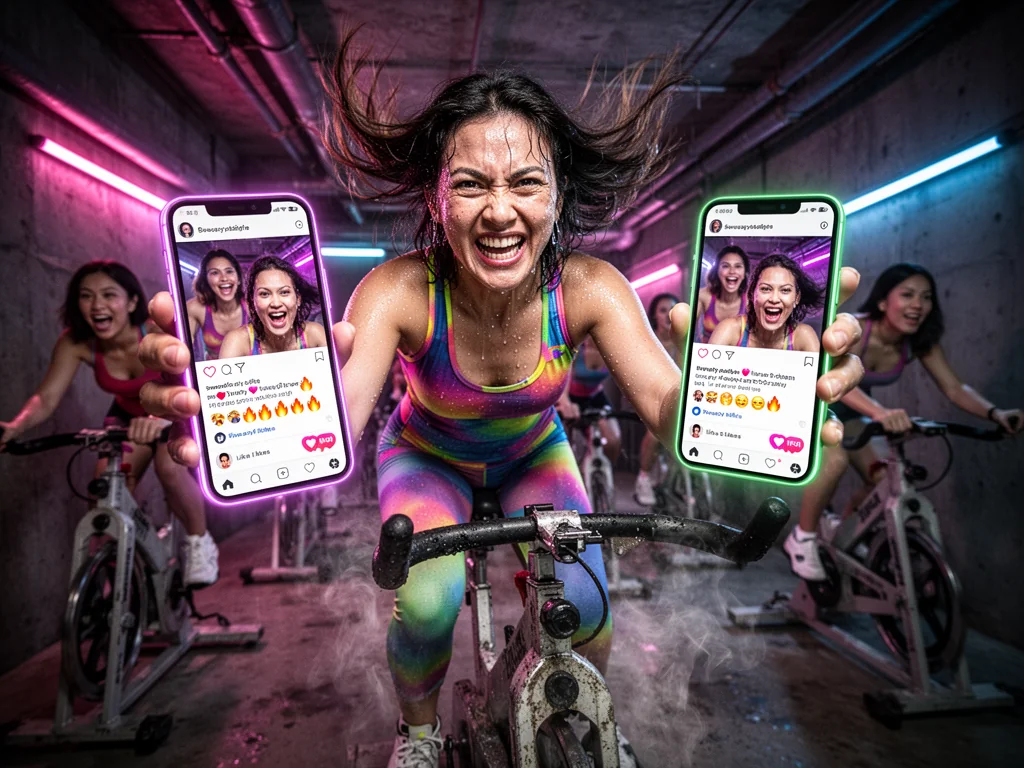 Singaporean Women Successfully Replace Personalities With High-Intensity Stationary Bike Tantrums