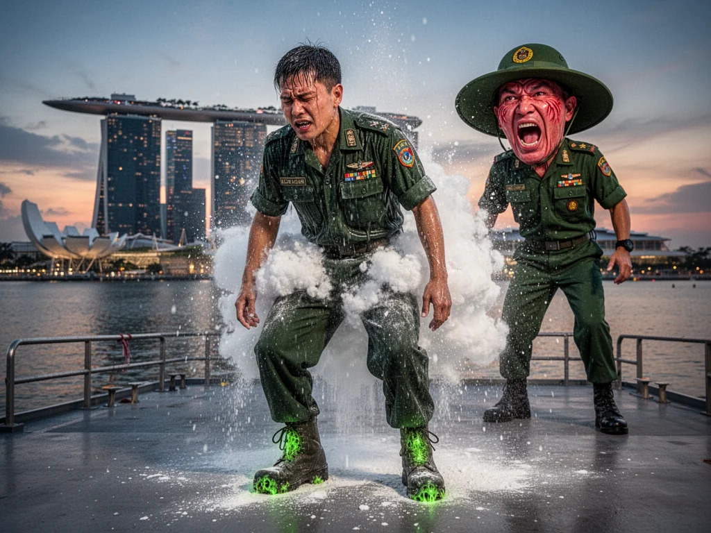 SAF Confirms 24km Route March Effectively Turns Recruits’ Balls Into Bloody Sandpaper